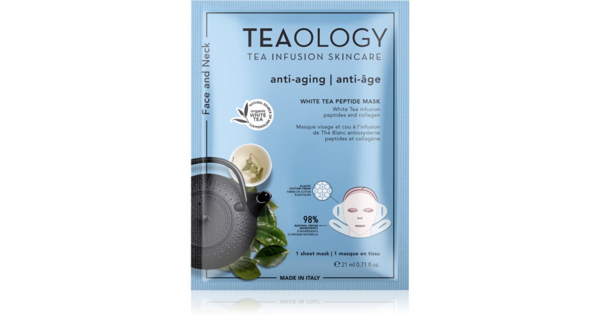 Glättende Anti-Aging-Gesichts- und Halsmaske mit weißem Tee 21ml