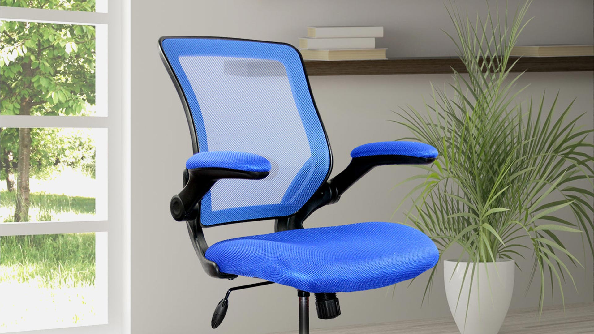Techni Mobili Mesh Task Office Chair Blue