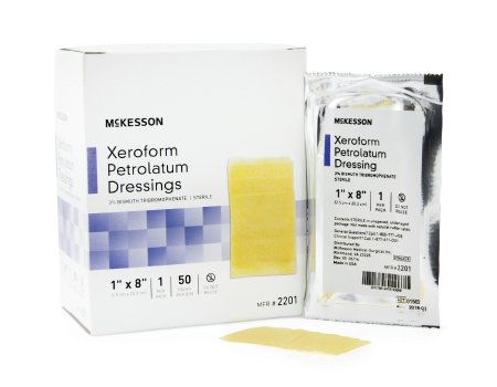 McKesson xeroform Petrolatum Dressing, 1" x 8", 50 Each - Box