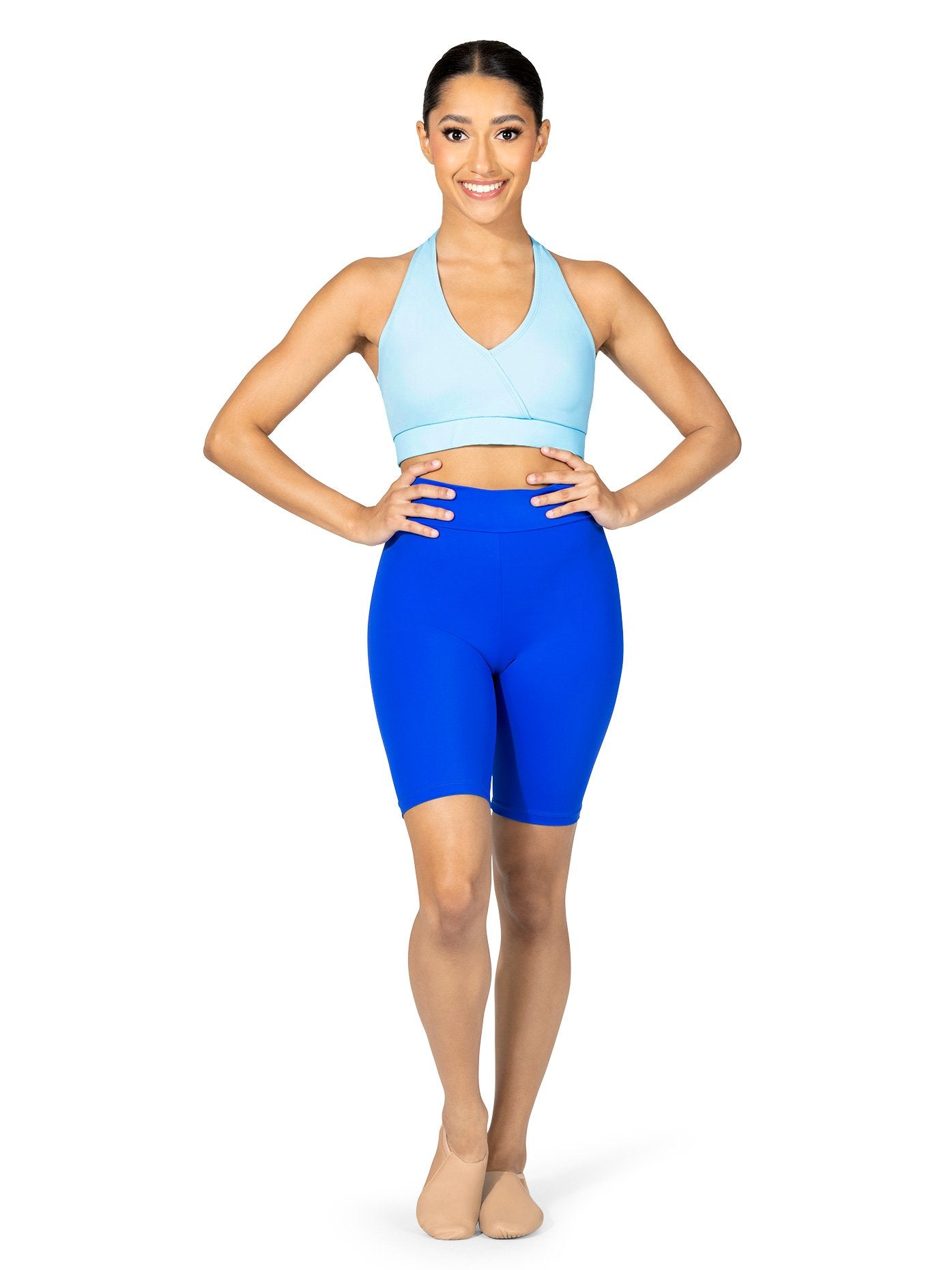 Theatricals Womens 8" Bike Shorts Eggplant S TH5600