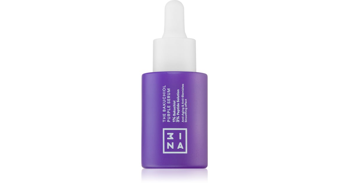 3INA Bakuchiol Purple Light Face Serum til opstramning af hud 30ml