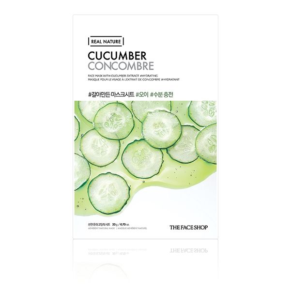 THE FACE SHOP - Real Nature Face Mask - Cucumber - 1pc