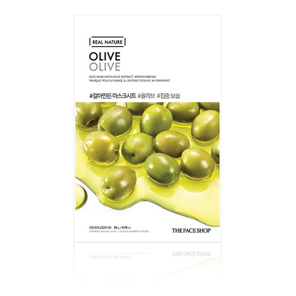 THE FACE SHOP - Real Nature Face Mask - Olive - 1pc