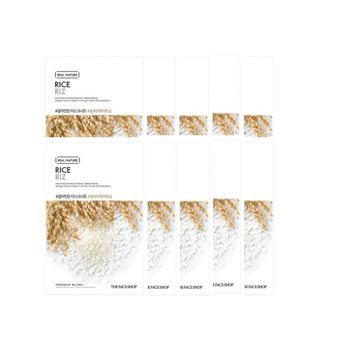 THE FACE SHOP - Real Nature Face Mask - Rice - 1pc (10ea) Set