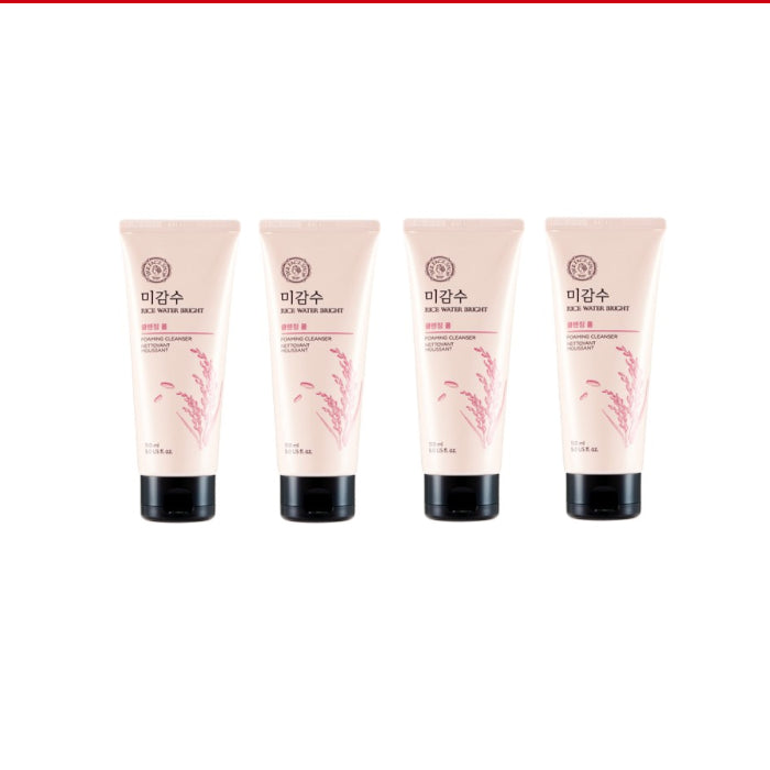 THE FACE SHOP Rice Water Bright Foaming Cleanser - 150ml (4ea) Set