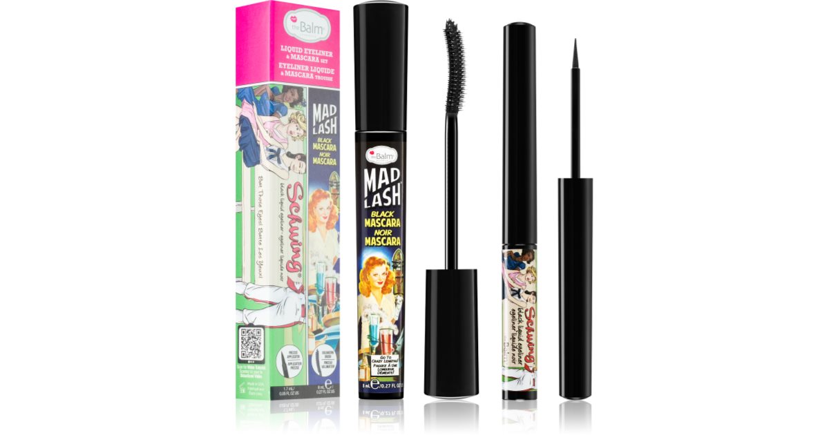 Thebalm Liquid eyeliner och mascara set - Dekorativt kosmetika set