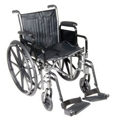 McKesson Wheelchair 18" Seat, Detachable Desk Arms, Swingaway Footrest