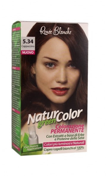 Renee Blanche hårfarge permanent fargelegging Naturale Naturfarge Grønn 534 Cappuccino