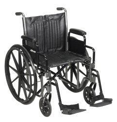McKesson Wheelchair 20" Seat, Detachable Desk Arms, Swingaway Footrest
