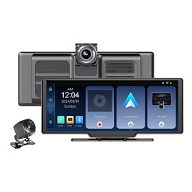 10.26 4k gravação dupla frontal e traseira 1080p streaming media tela móvel carplay gravador de condução