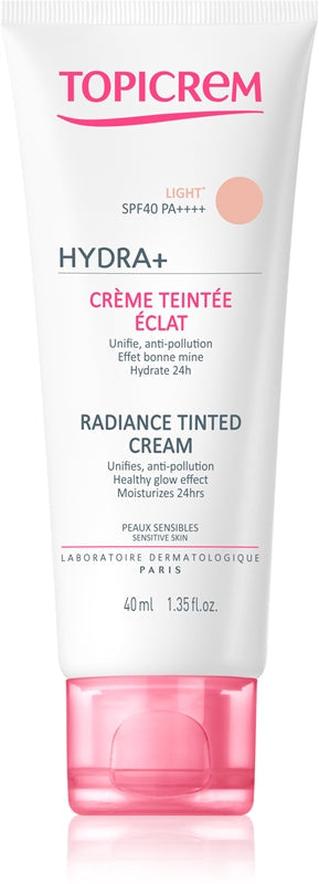 Topicrem Radiance SPF 40 - Tinted Skin Moisturizer 40ml Clear - Light