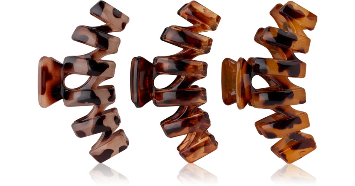 Brushworks Skildpaddeskjoldsklo hårspænder 3 stk.