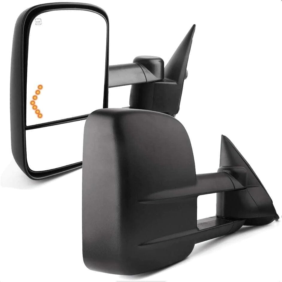 YITAMOTOR® 2003-2006 Chevy Silverado GMC Sierra Extendable Tow Mirrors, Power Heated Manual Fold