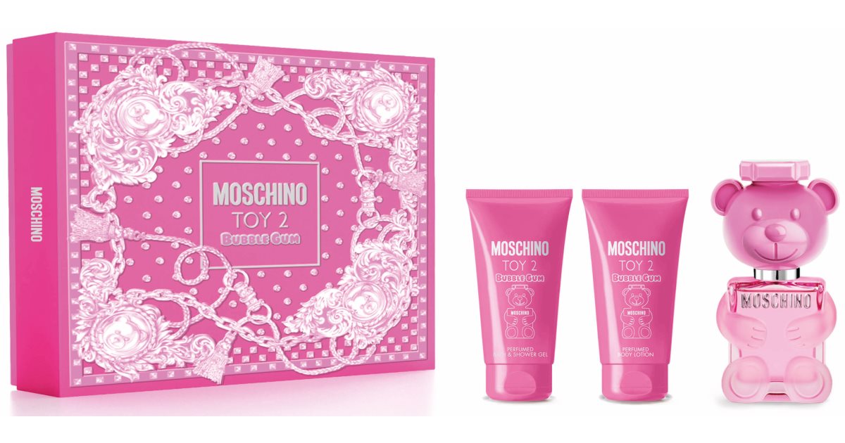Moschino Zestaw upominkowy Toy 2 Bubble Gum Edt 50 ml, balsam do ciała 50 ml i żel pod prysznic 50 ml