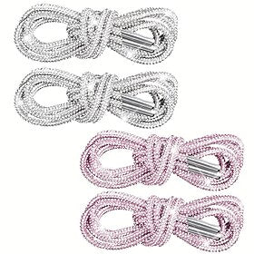 1pairs Rhinestone Shoe Laces Crystal Glitter Rope Bling Shiny Round Shoelaces For Sneakers