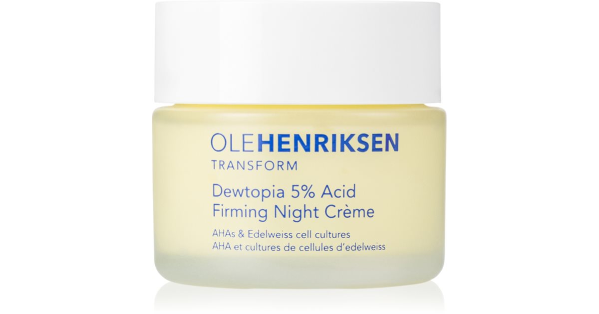 OLEHENRIKSEN Transform Dewtopia 5 % syreoppstrammende nattkrem med AHA-syrer 50 ml