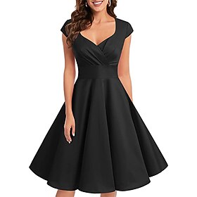 Retro Vintage Anos 50 Vestido swing Vestido Flare Vestido de festa de Natal Mulheres Baile de Máscaras Casual - Diário Vestido