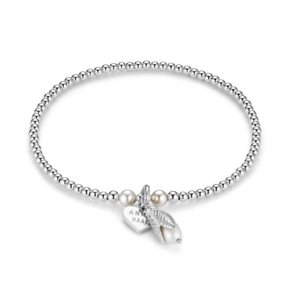 Annie Haak Hera Pearl Silver Charm Bracelet - Petal Pearl Matron Inn