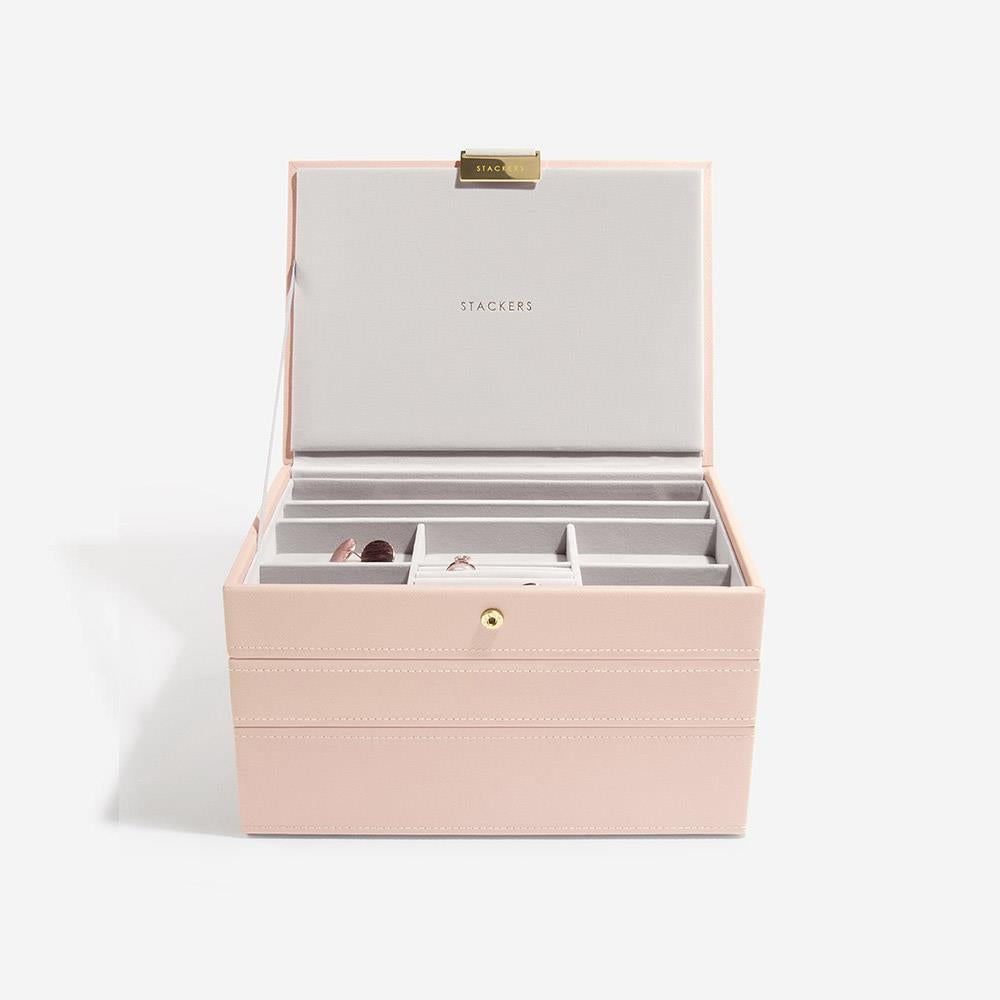 Annie Haak Stackers Blush Leather Jewellery Box - Set of 3
