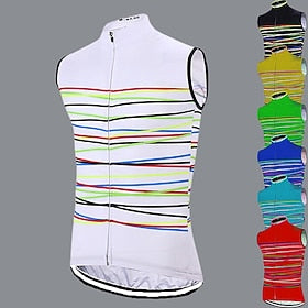 21Grams Men's Cycling Jersey Sleeveless Bike Top with 3 Rear Pockets Mountain Bike MTB Road Bike Cycling Breathable Moisture Wicking Quick Dry Reflective Strip