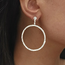 1 paire Boucle d'Oreille Pendantes Boucle d'Oreille Créoles For Femme Soirée Fête scolaire Rendez-vous Alliage Classique Mode