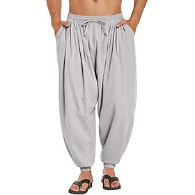 Retro Vintage Medieval Século XVII Baile de Máscara Calça Pirata Outlander Ranger Homens Côr Sólida Baile de Máscaras Festa - Noite Calças