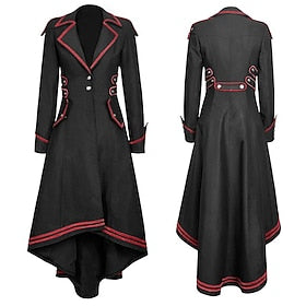 Rétro Vintage Punk et gothique Epoque Médiévale Renaissance Manteau Bal Masqué Sorcière Femme Mascarade Fête - Soirée Manteau