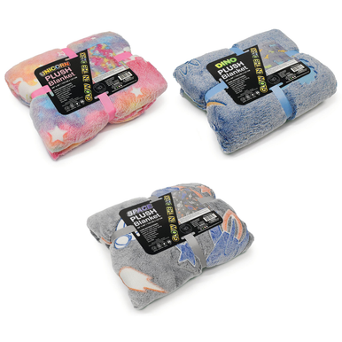 Glow-in-the-Dark Blankets and Pillows - Blanket + Pillow Set - Mermaid Set