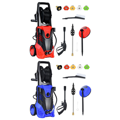 3,000PSI Electric High-Pressure Washer with 5 Nozzles & Hose Reel - High Pressure Washer