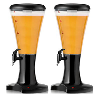 3L Draft Beer Tower Dispenser with LED Lights (2-Pack)