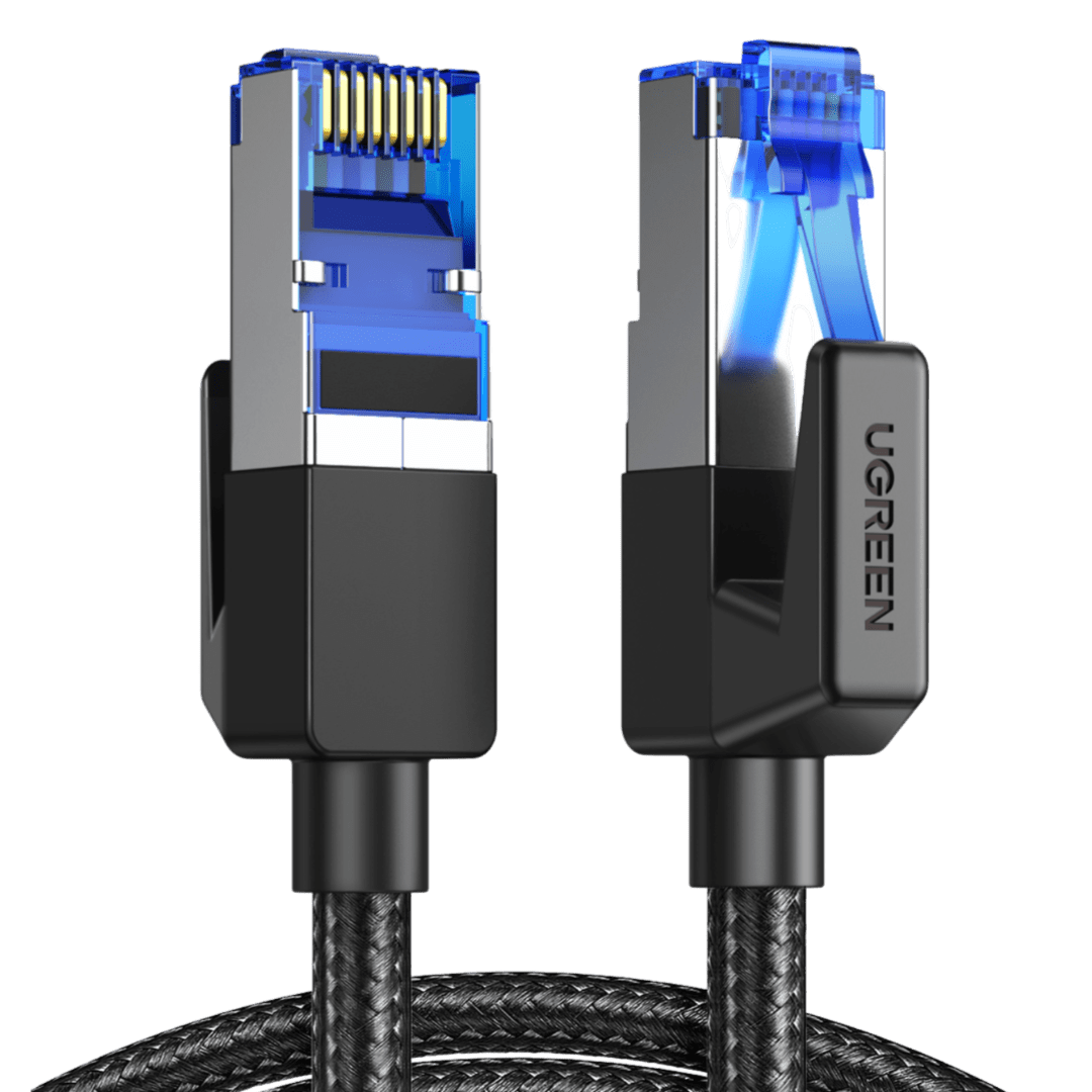 UGREEN Cat 8 Cable Ethernet Réseau RJ45 Super Débit 40Gbps 2000MHz Nylon Tressé Double Blindage