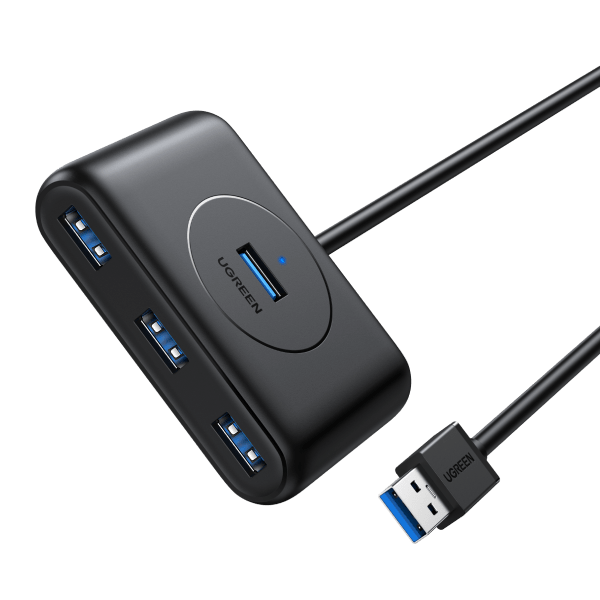 UGREEN USB 3.0 Hub with 1M Long Cable, 4 Port USB Splitter Support 5Gbps Data Transfer