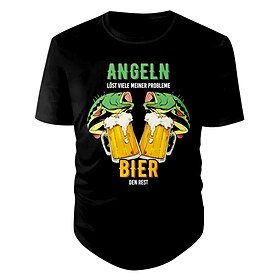 cerveja carta impressão tee gráfico mistura de algodão t camisa esportes camisa clássica manga curta confortável tee verão primavera moda designer roupas