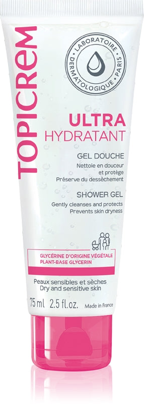 Topicrem UH mild rensegel for ansikt, kropp og hår 75 ml