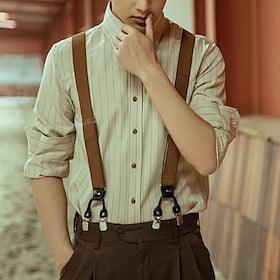 Rétro Vintage Les rugissantes années 20 1920s Bretelles Gatsby le magnifique Peaky Blinders Homme Mascarade Mariage robe demoiselle d honneur Fête - Soirée Bre