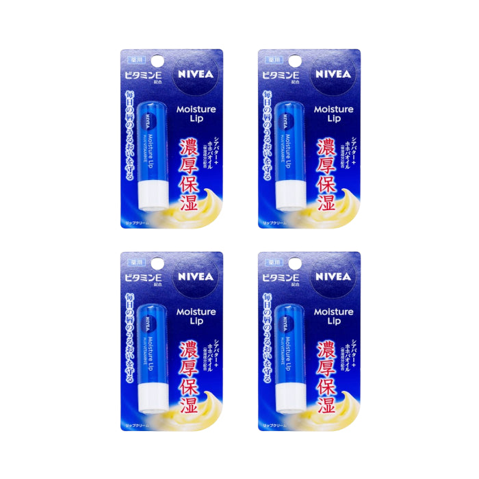 NIVEA Japan - Moisture Lip Care Plus Vitamin E - 3.9g (4ea)