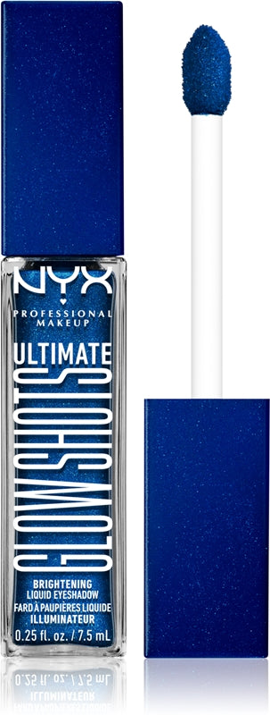 NYX Professionell Makeup Ultimate Glow Shots Flytande Glitter Ögonskugga Färg 21 Blueberry Bank 7,5 ml