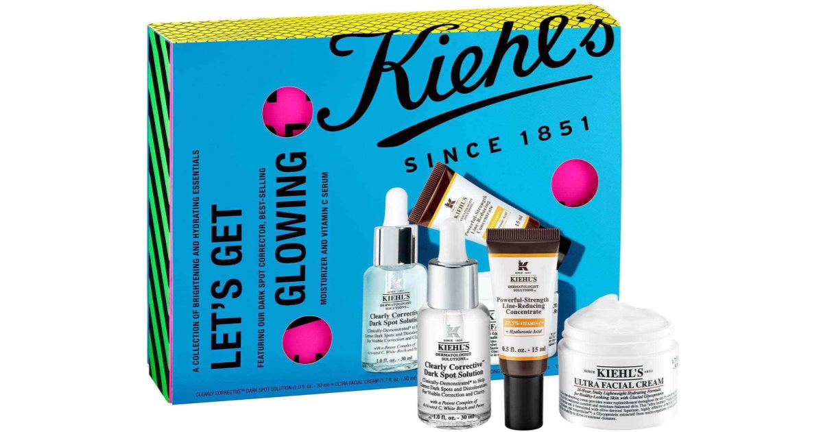 Kiehl's Ultra Facial Kvinders Gavesæt 24 Hour Face Moisturizer 50ml + Anti-Blemish Face Serum 30ml + Anti-Wrinkle Serum til alle hudtyper 15ml