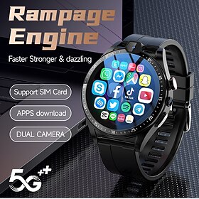 2023 versão global 4g smartwatch 4g 64gb 1.43 tela circular detecção de frequência cardíaca nfc gps beidou localização relógio inteligente com 5 milhões de câm