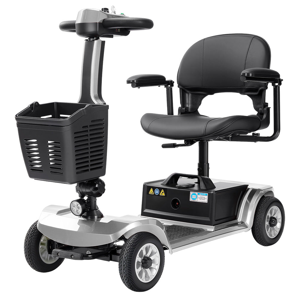 Scooter à quatre roues Unificare Unagi pour personnes âgées 250 W 12 Ah Argent