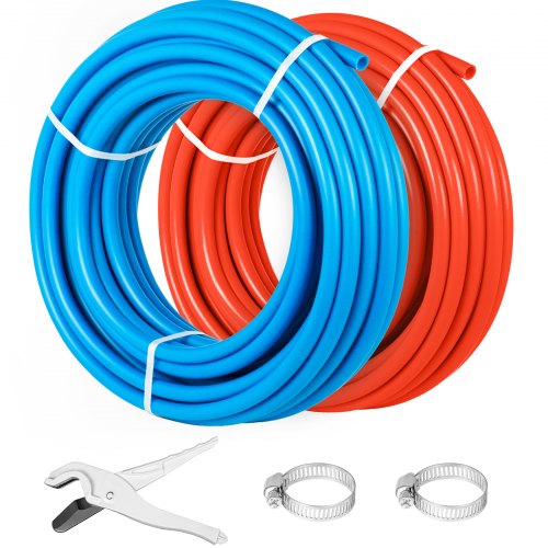 Pex Pipe 2 Rolls 1-2 inch 100 feet Plumbing Water Supply Tubing Tube Tool New