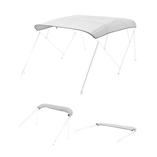 VEVOR 4 Bow Boat Bimini Tops, 600D Polyester Canopy, Waterproof & Sun Protection Boat Awning Canopy with Storage Bag, Bimini Top Replacement, 96"Lx(91