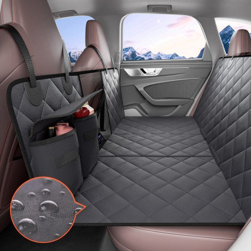 VEVOR Back Seat Extender for Dogs,Dog Hammock for Car Back seat,Waterproof Hard Bottom Dog Car Seat Cover for Back Seat 54"x24",Supports 400lbs with M