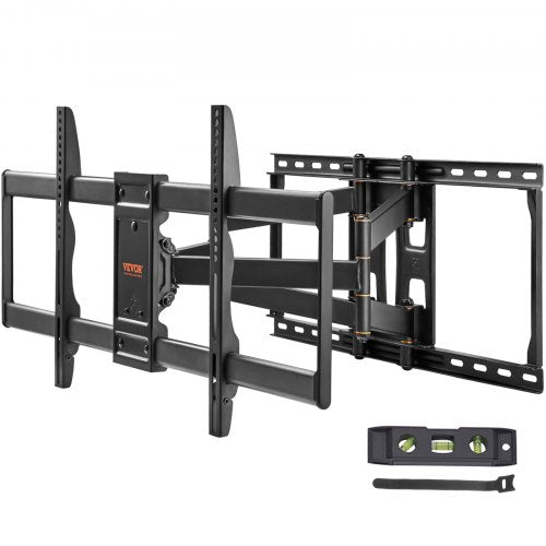 VEVOR Full Motion TV Mount Fits for Most 37-90 inch TVs, Swivel Tilt Horizontal Adjustment TV Wall Mount Bracket with 4 Articulating Arms, Max VESA 60
