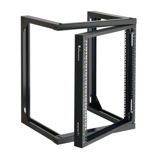VEVOR 12U Wall Mount Server Rack, 150 lbs Max Load Capacity, Open Frame Network Rack with 180 Degrees Gate Swing, Carbon Steel, for 19-Inch IT Network