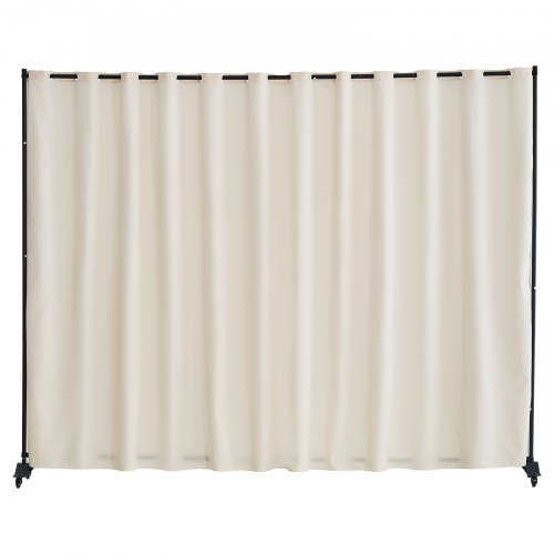 VEVOR Room Divider, Portable Panel Room Divider with Wheels Curtain Divider Stand, Freestanding Room Divider Privacy Screen for Office, Bedroom, Dinin