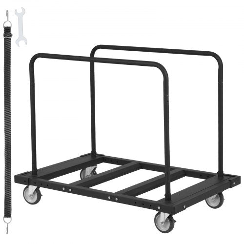 VEVOR Drywall Cart, 816.5 kg Panel Dolly Cart with 115 cm x 74 cm Deck and 12.7 cm Swivel Wheels, Heavy-Duty Drywall Sheet Cart, Handling Wall Panel,