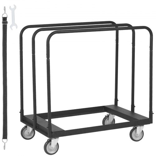VEVOR Drywall Cart, 680 kg Panel Dolly Cart with 91.5 cm x 61 cm Deck and 12.7 cm Swivel Wheels, Heavy-Duty Drywall Sheet Cart, Handling Wall Panel, S