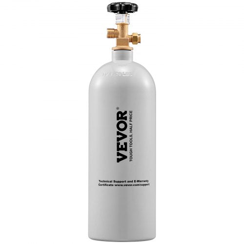 VEVOR 5 Lbs CO2 Tank Aluminum Gas Cylinder, Brand New CO2 Cylinder with Gray Spray Coating, CO2 Air Tank with CGA320 Valve, For Dispensing Draft Soda 