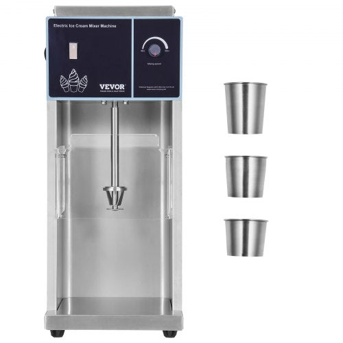 VEVOR Ice Cream Blender, 400W High-Speed Ice Cream Maker Mixer Stir Machine 4200RPM, Stepless Speed Adjustment, 304 Stainless Steel Ice Cream Shaker,